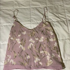 Lavender floral tank NWOT